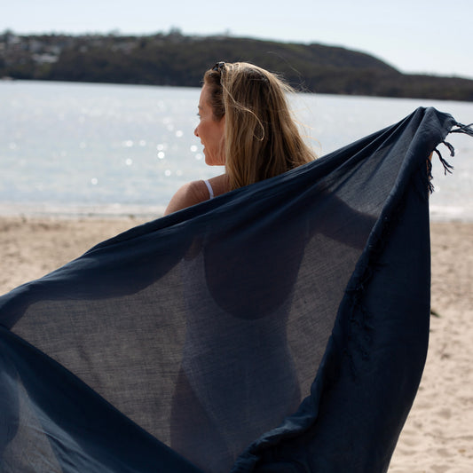 Char-Blue Beach Sarong