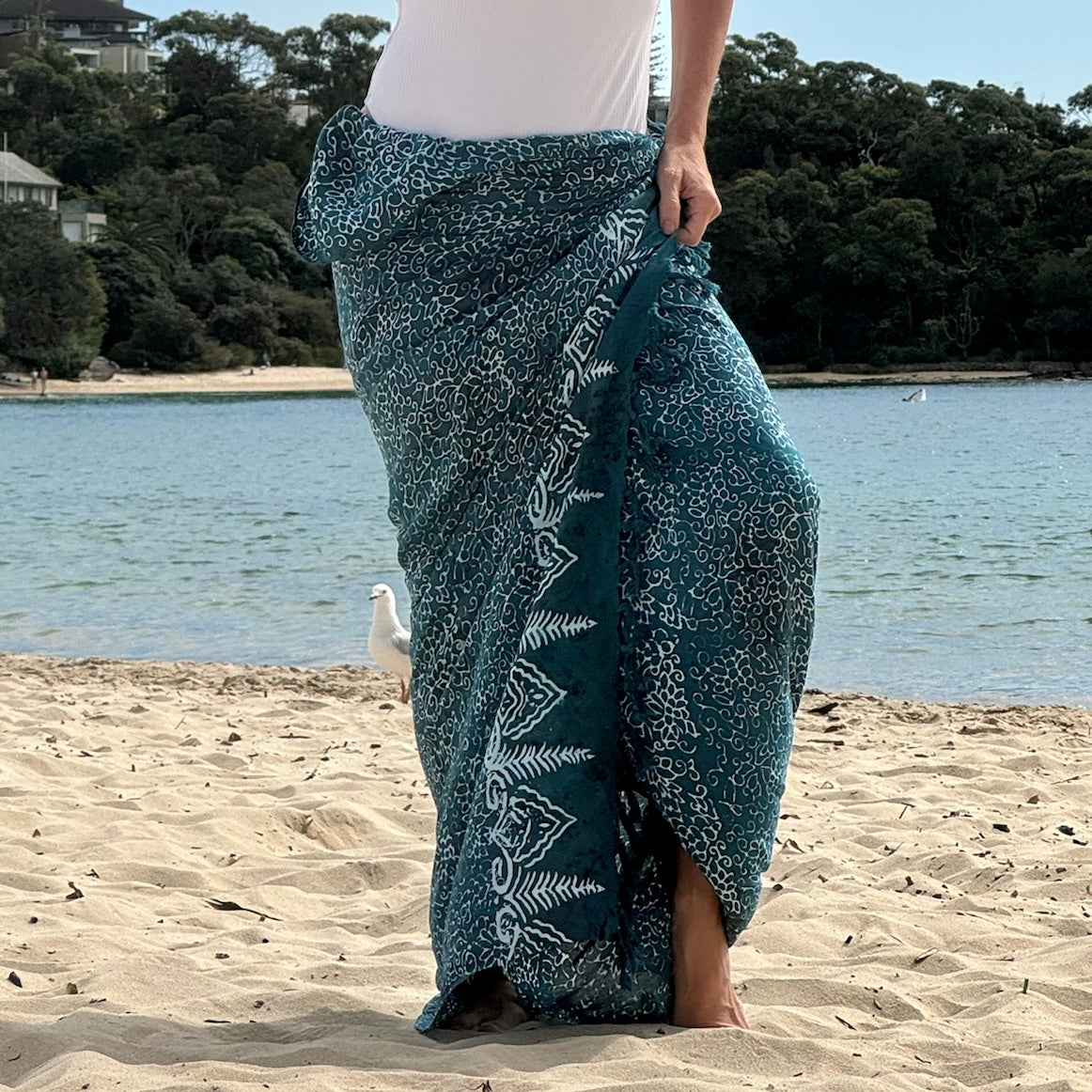 Free Spirit Teal Beach Sarong