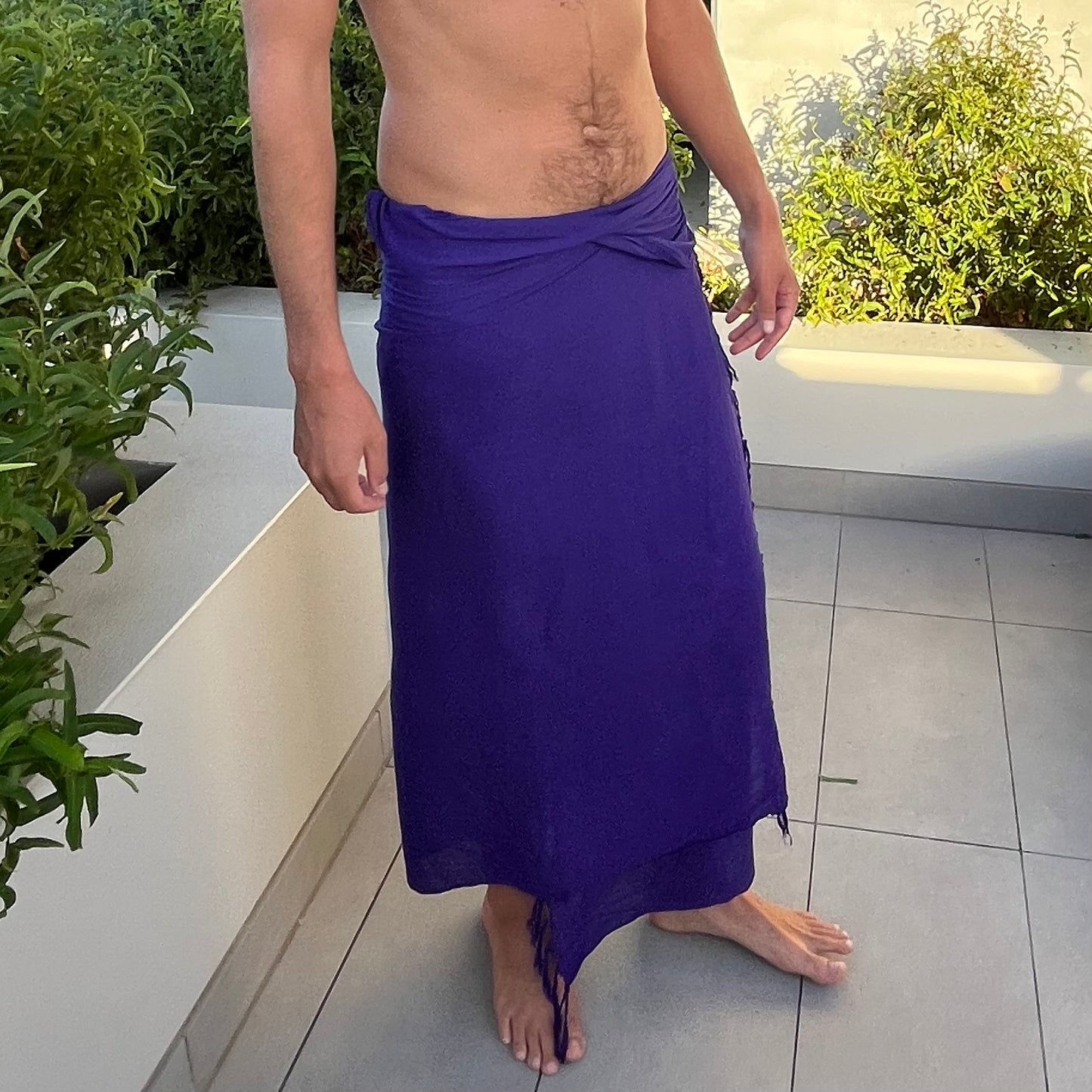 Purple Pop Men Beach Sarong