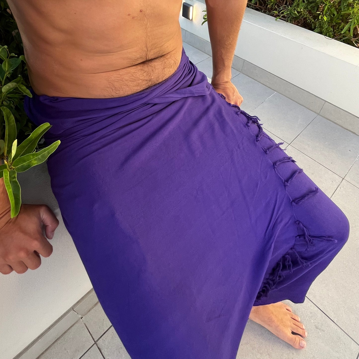 Purple Pop Men Beach Sarong