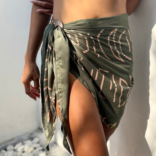 Mini Sarong | Espresso Olive