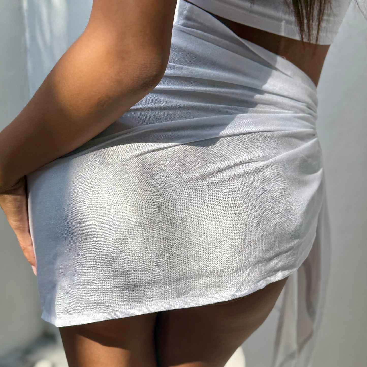 Micro Mini Sarong | White